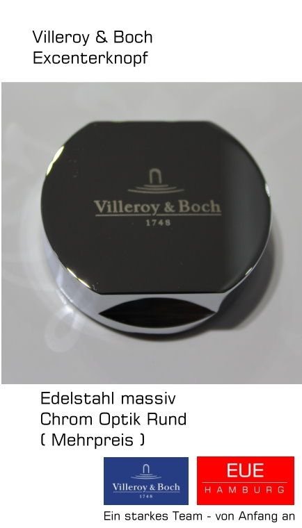 Excenterknopf Edelstahl ChromOptik rund für alle aktuellen Keramikspülen von Villeroy % Boch