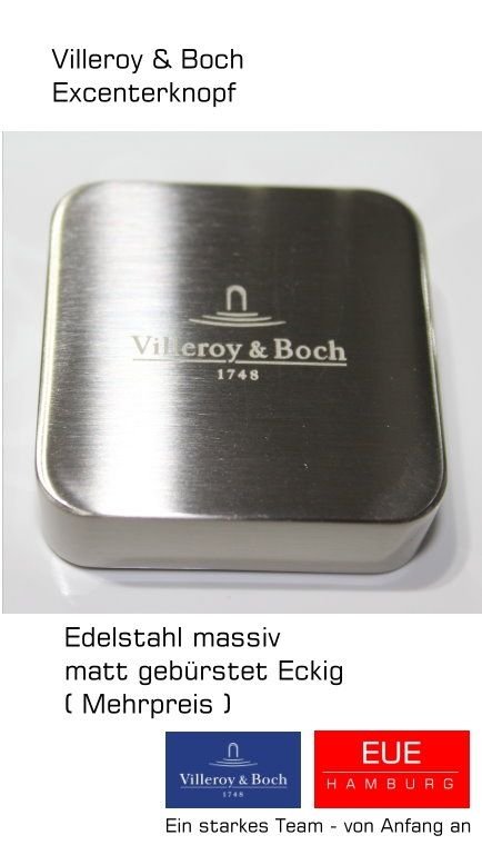 Excenterknopf Edelstahl massiv eckig für alle aktuellen Keramikspülen von Villeroy % Boch