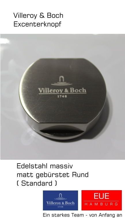 Excenterknopf Edelstahl massiv rund für alle aktuellen Keramikspülen von Villeroy % Boch