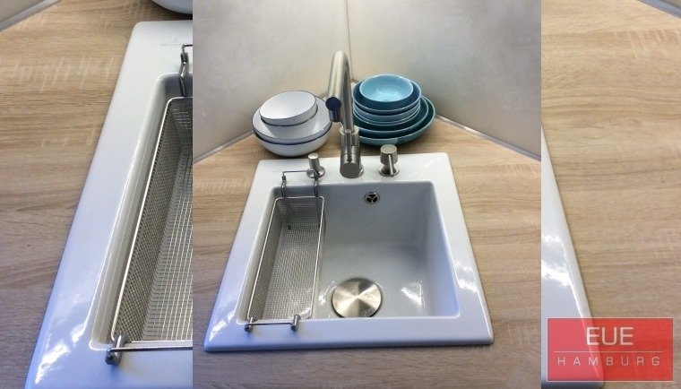 Villeroy & Boch Keramikspüle Subway 45 XS. Foto einer Küchenspüle eines Kunden von EUE Hamburg.