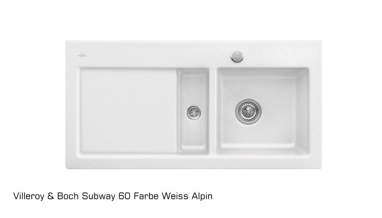 Villeroy & Boch Keramikspüle Subway 60 Farbe Weiss Alpin