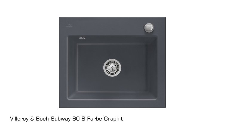 Villeroy & Boch Keramikspüle Subway 60 S in der Farbe Graphit