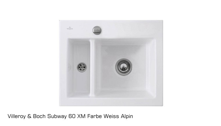 Villeroy & Boch Keramikspüle Subway 60 XM in der Farbe Weiss Alpin