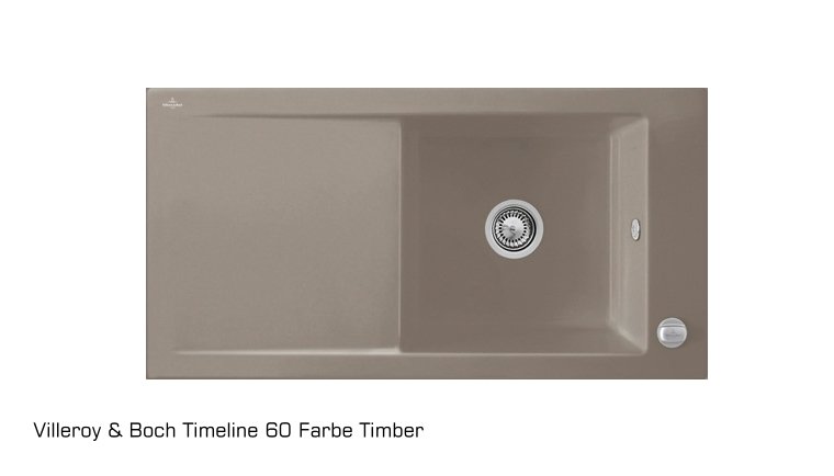 Villeroy & Boch Keramikspüle Timeline 60 in der Farbe Timber
