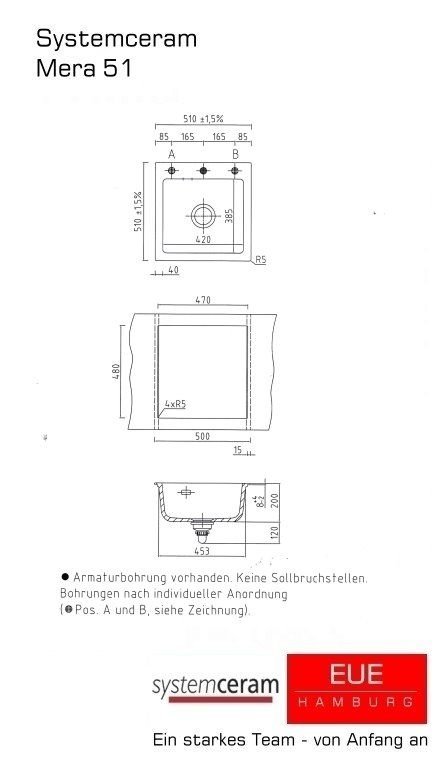 systemceram Keradomo Küchenspüle Mera 51. Die kompakte Einbeckenspüle für Ihre Küche.